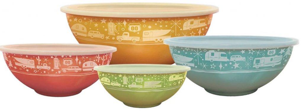 Camp Casual Multicolor Nesting Bowl with Lids, Set of 4