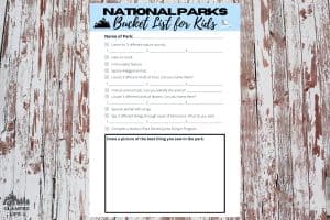 National Parks Bucket List for Kids WM