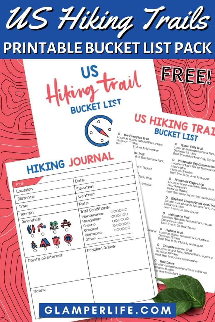 US Hiking Bucket List PIN
