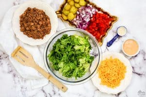 Big Mac Salad Bowl Ingredients