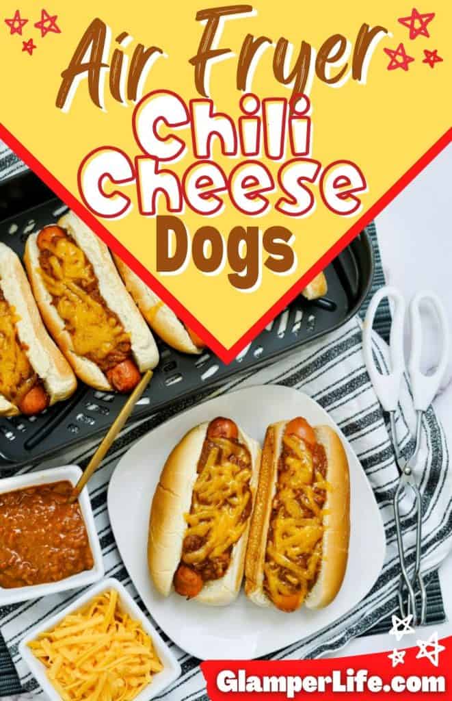 Air Fryer Chili Cheese Dogs PIN