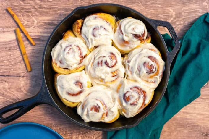 Sourdough Cinnamon Rolls with Brown Butter Cream Cheese Frosting