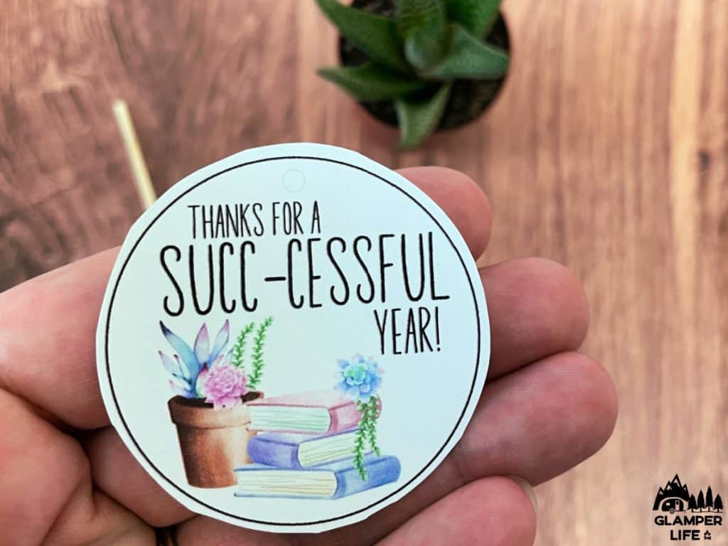 Cut out succulent tag