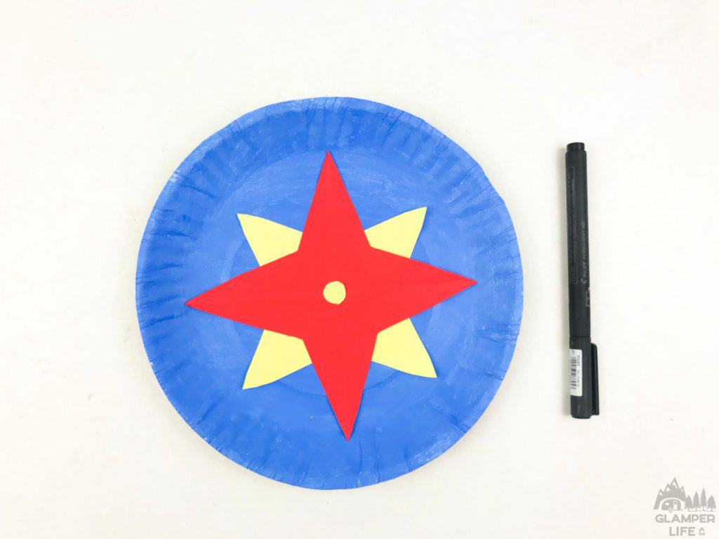 paper plate compass and black marker