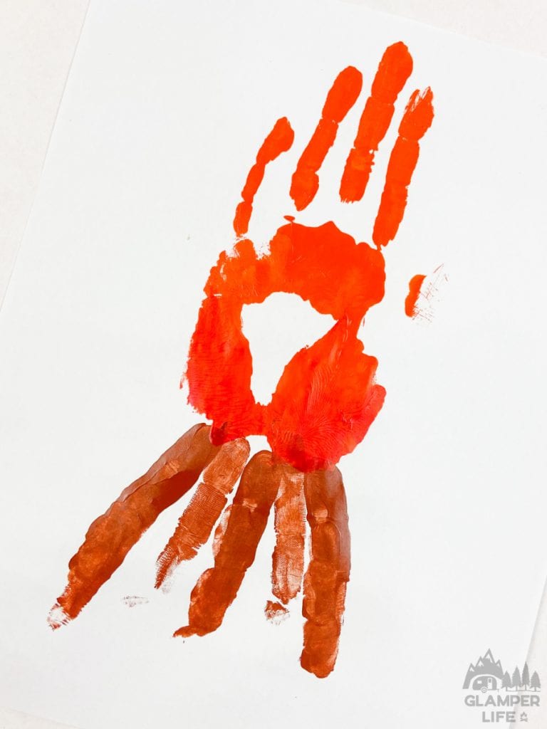 Handprint Campfire Finished Project