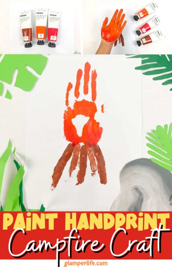 Paint Handprint Campfire Craft PIN